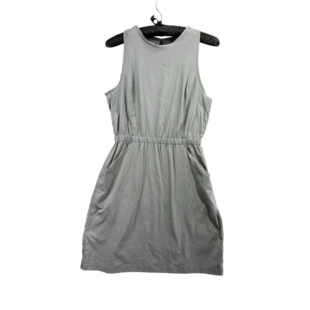 Mountain Hard Wear Dress Womens Medium Gray Sleeveless Open Back Travel Pocket